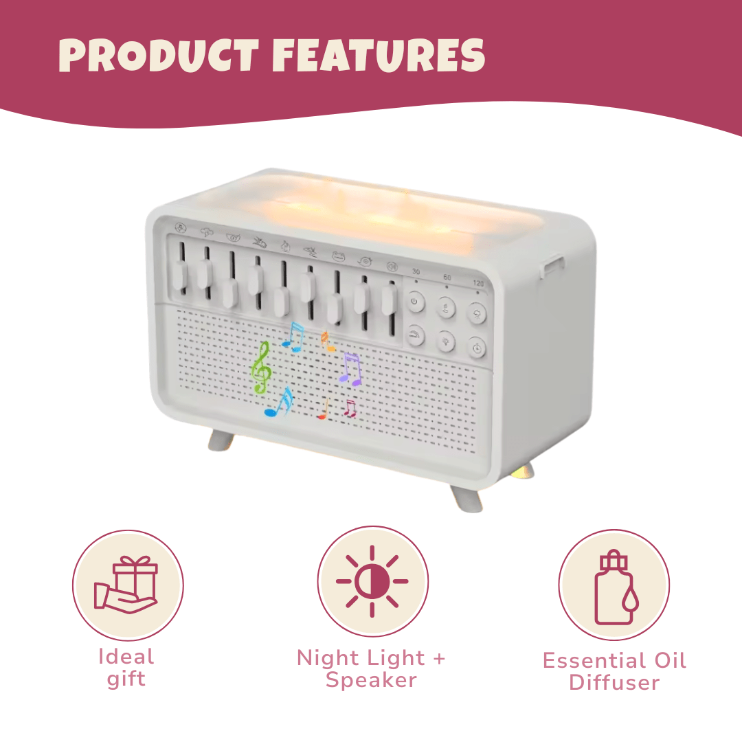 White Noise Machine, Night Light Humidifier and Essential Oil Diffuser - Babies Mall