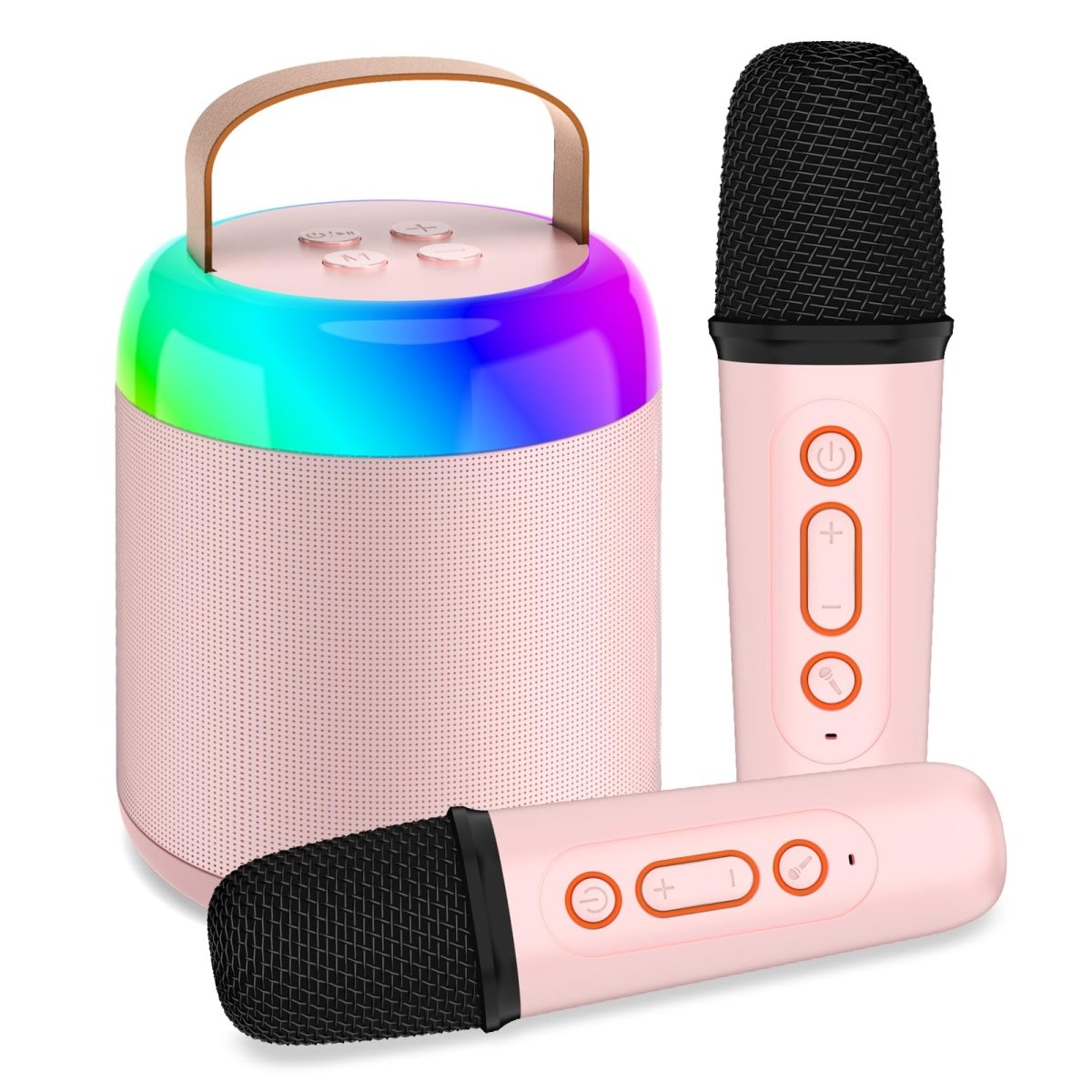 Wireless Kids Karaoke Machine with Dual Mics, LED Lights, and Speaker - Babies Mall
