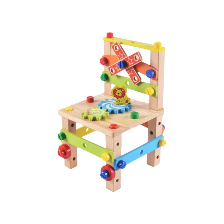 Wooden Assembly Chair – Hands - On Construction & Development Toy - Babies Mall