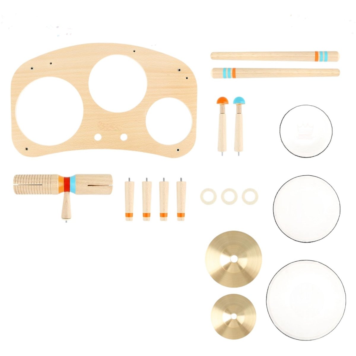 Wooden Baby Drum Toy Precision - Tuned Acoustic for Early Musicians - Babies Mall