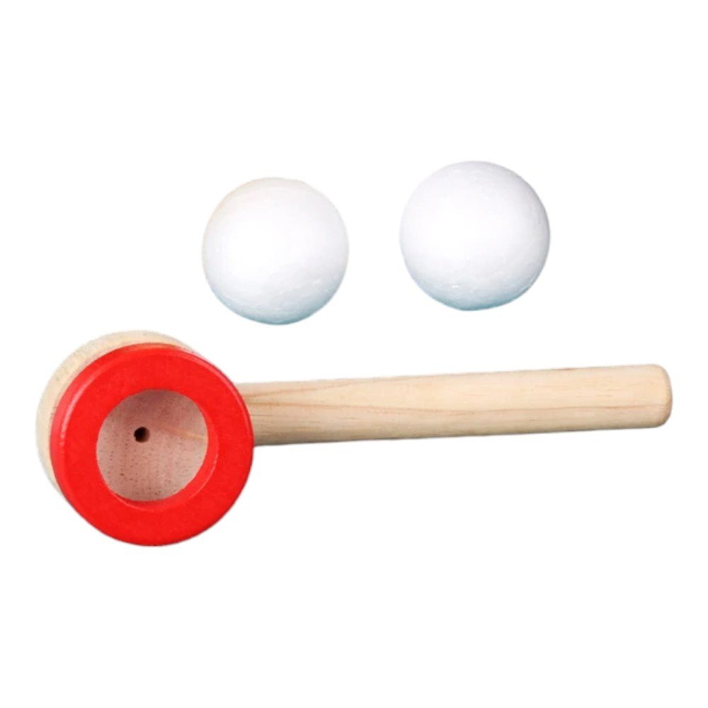 Wooden Ball Blower Toy – Develops Coordination & Breath Control - Babies Mall
