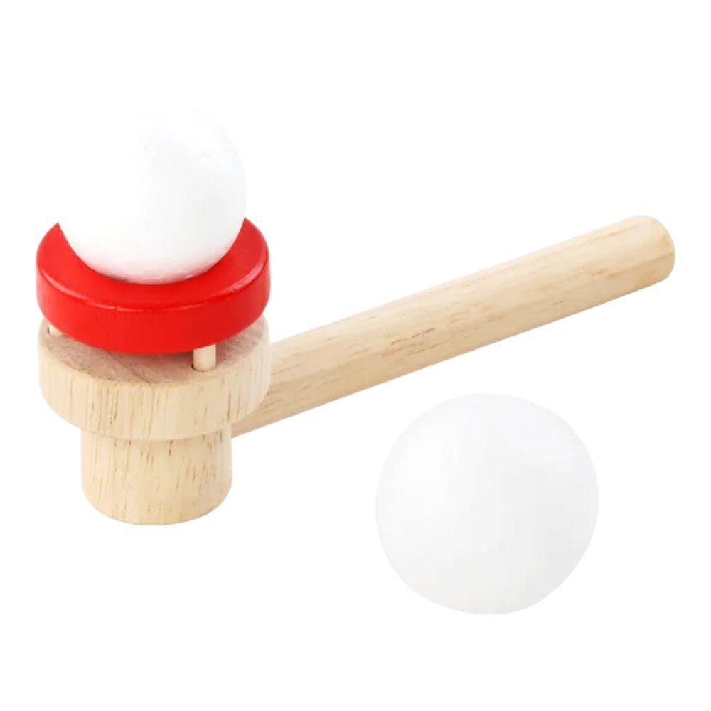 Wooden Ball Blower Toy – Develops Coordination & Breath Control - Babies Mall