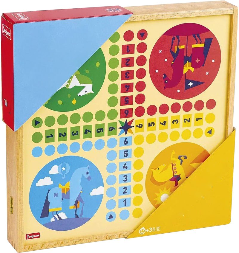 Wooden Board Game Set - 6 Classic Games & 50 Rules - Babies Mall