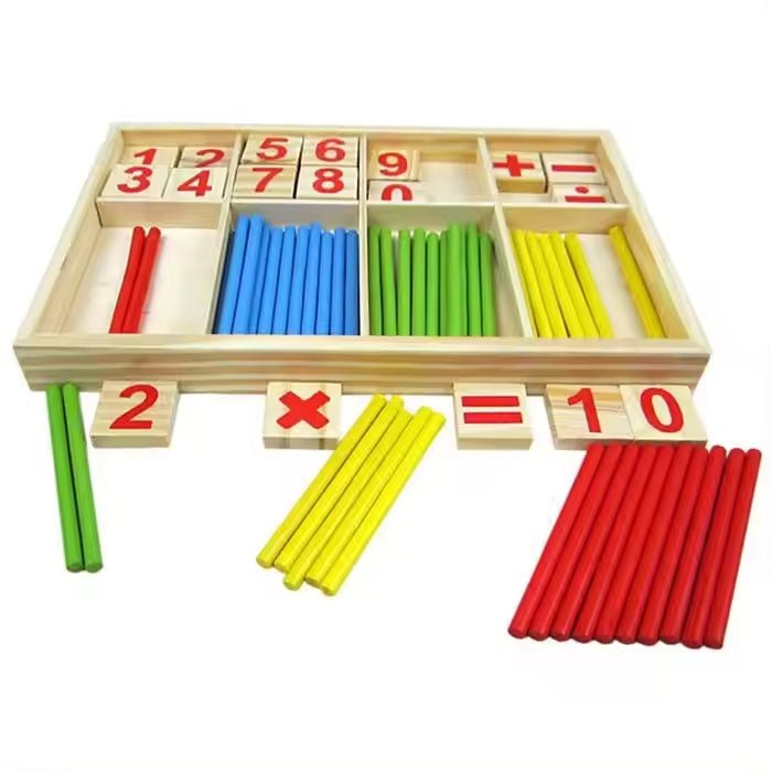 Wooden Math Counting Sticks Educational Arithmetic Learning Blocks - Babies Mall