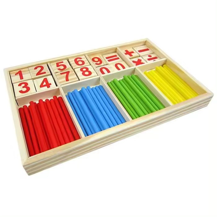Wooden Math Counting Sticks Educational Arithmetic Learning Blocks - Babies Mall