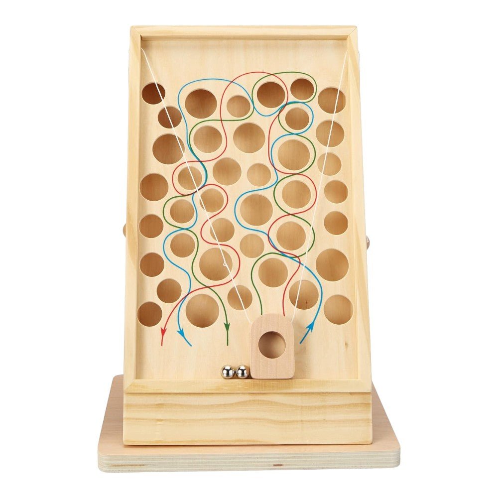 Wooden Pathway Motor Skills Toy, Ages 3 and Up, Includes Metal Balls - Babies Mall