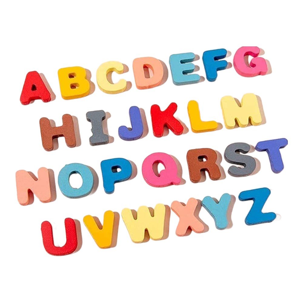 Wooden Sorting Puzzle with Magnetic Fishing, Board, Letters & Numbers - Babies Mall
